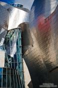 Travel photography:Facade detail of the Bilbao Guggenheim Museum, Spain