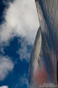 Travel photography:Facade detail of the Bilbao Guggenheim Museum, Spain