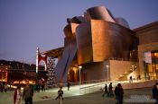 Travel photography:Bilbao Guggenheim Museum by night, Spain