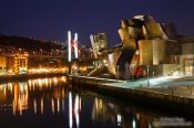 Travel photography:Bilbao Guggenheim Museum by night, Spain