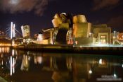 Travel photography:Bilbao Guggenheim Museum by night, Spain