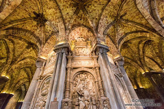 Ceiling inside a side chapel of Avila Cathedral