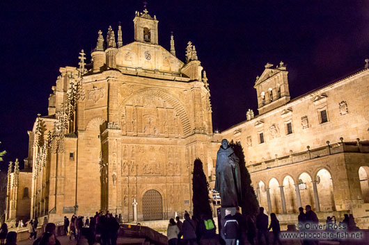 The Convento de San Esteban in Salamanca by night