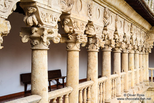 The famous capitals in the Convento de las Dueñas in Salamanca