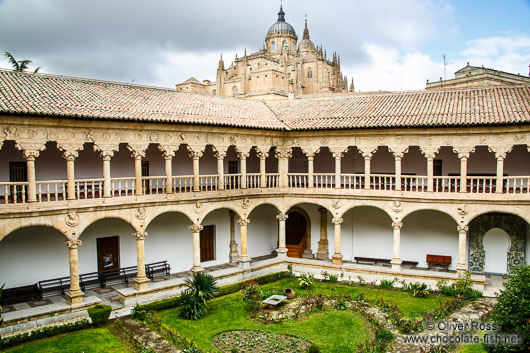 The Convento de las Dueñas in Salamanca with the cathedral in the background