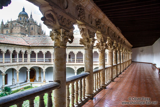 The Convento de las Dueñas in Salamanca with the cathedral in the background