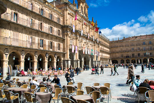 Café on the Plaza Mayor (main square) in Salamanca