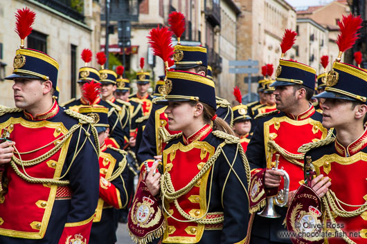 Musical procession during the Semana Santa (Easter) in Salamanca