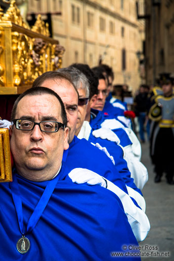 Religious procession during Semana Santa (Easter) in Salamanca