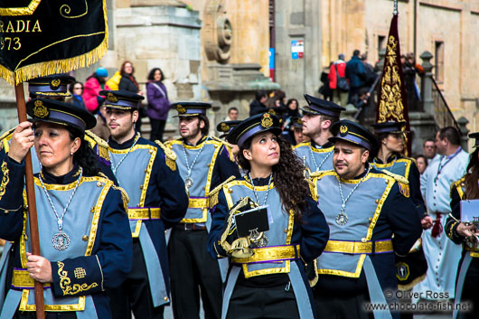 Musical procession during the Semana Santa in Salamanca