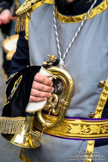 Musical procession during the Semana Santa in Salamanca