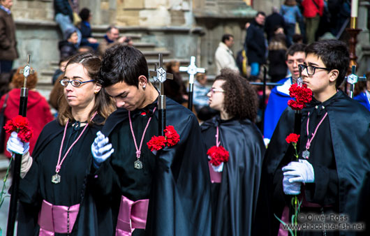 Religious procession during the Semana Santa in Salamanca