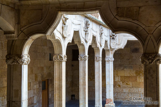 Interiour patio of the Casa de las Conchas in Salamanca