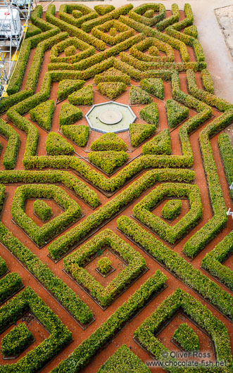 Castle garden at the Alcazar in Segovia