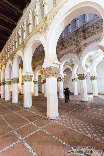 Arches inside the Santa Maria la Blanca synagogue in Toledo