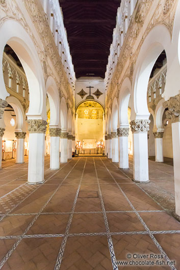 Arches inside the Santa Maria la Blanca synagogue in Toledo