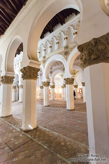 Arches inside the Santa Maria la Blanca synagogue in Toledo