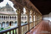 Travel photography:The Convento de las Dueñas in Salamanca with the cathedral in the background, Spain
