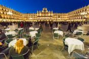 Travel photography:The Plaza Mayor in Salamanca by night, Spain