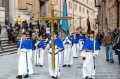 Travel photography:Religious procession during Semana Santa (Easter) in Salamanca, Spain