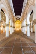 Travel photography:Arches inside the Santa Maria la Blanca synagogue in Toledo, Spain