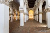Travel photography:Arches inside the Santa Maria la Blanca synagogue in Toledo, Spain