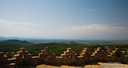 View from Begur castle towards Pals