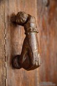 Travel photography:Door knocker in Begur, Spain