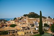 Travel photography:Panoramic view of Begur castle, Spain