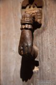 Travel photography:Door knocker in Begur, Spain