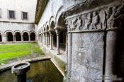 Travel photography:Cloister in Girona cathedral, Spain