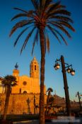 Travel photography:Sitges church of Sant Bartomeu i Santa Tecla, Spain