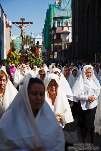 Good Friday procession during semana santa in Las Palmas