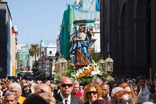 Good Friday procession during semana santa in Las Palmas