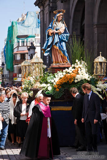 Good Friday procession during semana santa in Las Palmas