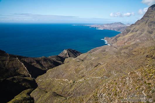 View of the coast in Tamadaba Nature Reserve