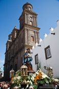 Travel photography:Good Friday procession during semana santa in Las Palmas, Spain