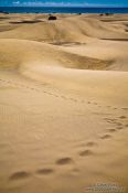 Travel photography:Tracks in the sand dunes at Maspalomas on Gran Canaria, Spain