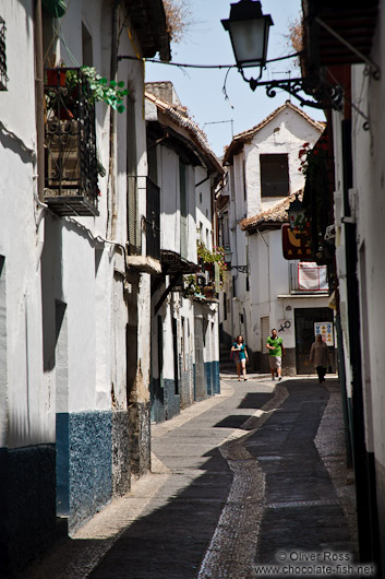 Street in Granada`s Albayzin district