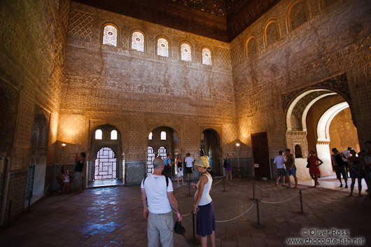 The Sala de los Abencerrajes (Hall of the Abencerrages) inside the Nazrin palace of the Granada Alhambra