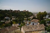 Travel photography:View of the Alhambra from Granada`s Sacromonte district, Spain