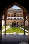 Travel photography:Patio de los Arrayanes (Court of the Myrtles), also called the Patio de la Alberca (Court of the Blessing or Court of the Pond) in the Nazrin palace of the Granada Alhambra, Spain