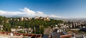 Travel photography:Panoramic view of the Granada Alhambra, Spain