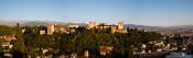 Travel photography:Superwide panorama of the Granada Alhambra, Spain