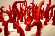 Travel photography:Exhibit by Yayoi Kusama in the Reina Sofia museum, Spain