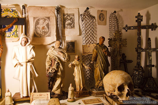 Display case in the Valldemossa Cartuja Carthusian Monastery