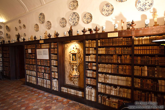 The library inside the Valldemossa Cartuja Carthusian monastery