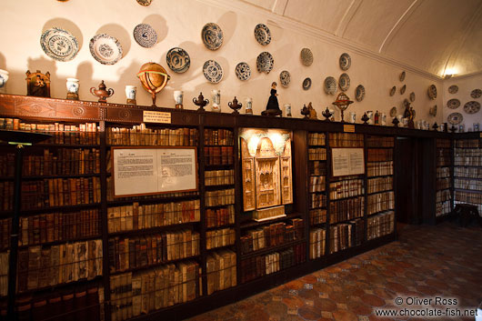 The library inside the Valldemossa Cartuja Carthusian monastery