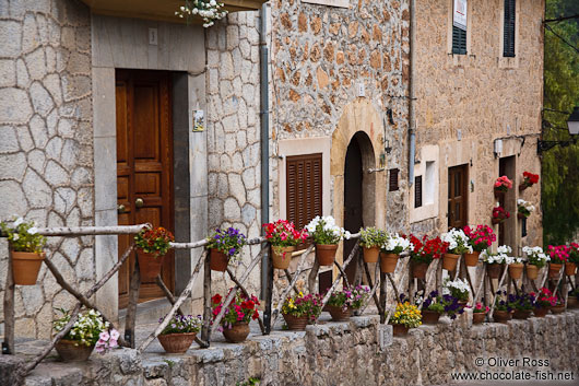 Decorated street in Valldemossa village