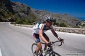 Travel photography:Cyclist in the Serra de Tramuntana mountains, Spain